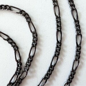 ⭐️ Gunmetal Gray Figaro Chain Necklace